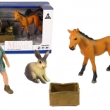 Figuren-Set – helles Pferd und Tiere