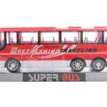 Kunststoff-Autobus mit Schwungrad – rot