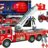 Großes Feuerwehrstation-Set mit Helm und Quad