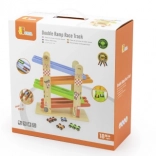 Viga doppelte Holz-Rennbahn für Spielzeugautos