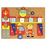 Bino Hammer-Spiel Feuerwehr – kreative Kork-Bausatz