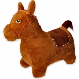 Hüpfendes Pferd mit Tasche und Pumpe