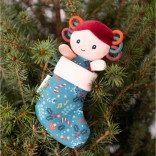 Lilliputiens Weihnachtswichtel mit blauer Strumpfhose