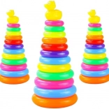 Pyramide aus bunten Ringen