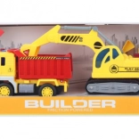 Kippwagen und Bagger mit Batterien, Licht und Sound