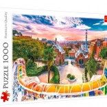 Puzzle mit 1000 Teilen – Sonnenuntergang über BARCELONA