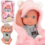 Erste Puppe Baby WOOPIE ROYAL mit Häschen Decke 23 cm