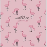 Notizbuch A6 Hund und Flamingo