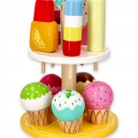 Holzstand mit Eis für Kinder