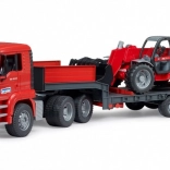 Lastwagen mit Anhänger MAN TGA und Teleskoplader Manitou 1:16