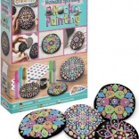 Steinmalerei GRAFIX – Mandala-Glitzerdekor