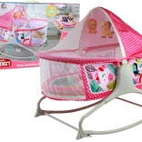 Multifunktionales Babybett mit Schaukel 2-in-1 in Rosa