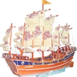 Holz-3D-Puzzle Segelschiff der Ming-Dynastie – farbig