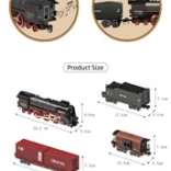 Retro-Zug mit Lichtern, Geräuschen und Rauch 138 cm