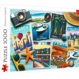 Puzzle mit 1000 Teilen – Urlaubspostkarten