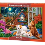 Puzzle 1500 Teile Katzen auf dem Dach