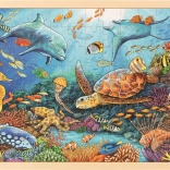 Holz-Puzzle Großes Barriereriff 96 Teile Goki