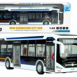 Elektrischer Stadtbus 1:42 Metall weiß mit Lichtern