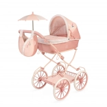 Klapbarer Puppenwagen TULIPE mit Tasche und Zubehör 81 cm