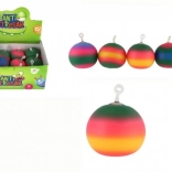 Antistress-Knautschball 11 cm – Regenbogen-Silikonball mit Aufhängeschlaufe