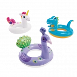 aufblasbarer Kinder-Schwimmring Tiermotiv 86 × 58 cm (Lama, Einhorn, Dinosaurier)