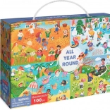 Puzzle DODO – Das ganze Jahr, 100 Teile