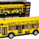 Gelber Stadtbus mit Schwungmotor 1:18
