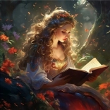 Diamantmosaik – Prinzessin mit Buch