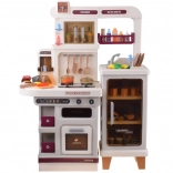 interaktive beige Kinderküche mit Licht-, Sound- und Dampfeffekten