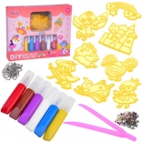 DIY-Kreativset zur Herstellung von Anhängern – Schablonen und Farben