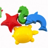 Kunststoff-Sandformen – Meeres­tiere, Set mit 4 Stück im Netz