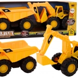 Bausatz Baumaschinen Set Bagger Kipper Umzug Gelb