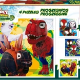Educa Puzzle Spidey und seine erstaunlichen Freunde: Dino-Web 4-in-1