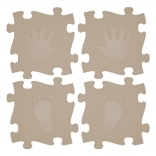 Orthopädisches Puzzle für Kinder - Händchen und Füßchen 16 Stk - Beige