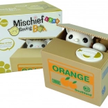 Geldbox Katze lernt sparen Orange