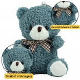 Plüsch Schlüsselanhänger Bär Blau 8 cm