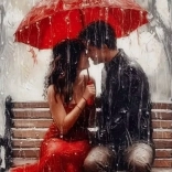 Diamantmalerei Liebe bei jedem Wetter 30 × 40 cm