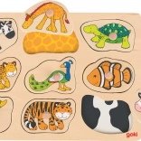 Goki Holzpuzzle Tiere