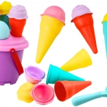 Sandspielset Eiscreme-Eimer Schaufel Rosa 6-tlg.