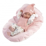 Realistische Babypuppe MÄDCHEN mit Vollvinylkörper 35 cm