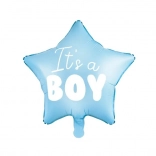 Folienballon Stern „It’s a boy“ blau 48 cm