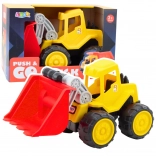 Kinderbaumaschine Bagger mit beweglicher Schaufel Gelb