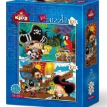 Puzzle Piraten 2×100 Teile
