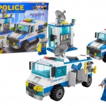 Polizeibausatz mit 271 Teilen: Polizeiauto und Gebäude