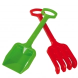 Schaufel und Harke für den Sandkasten