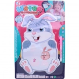 Wassermalen mit Hasenmotiv