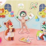 Holz-Steckpuzzle Bobaski i Miś – 8 Teile