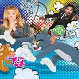 Maxi-Puzzle mit 24 Teilen Tom und Jerry