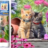 Diamantmalerei Kätzchen im Garten 30x40 cm