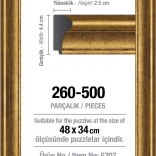Goldener Puzzle-Rahmen 48 × 34 cm ART PUZZLE ohne Glas